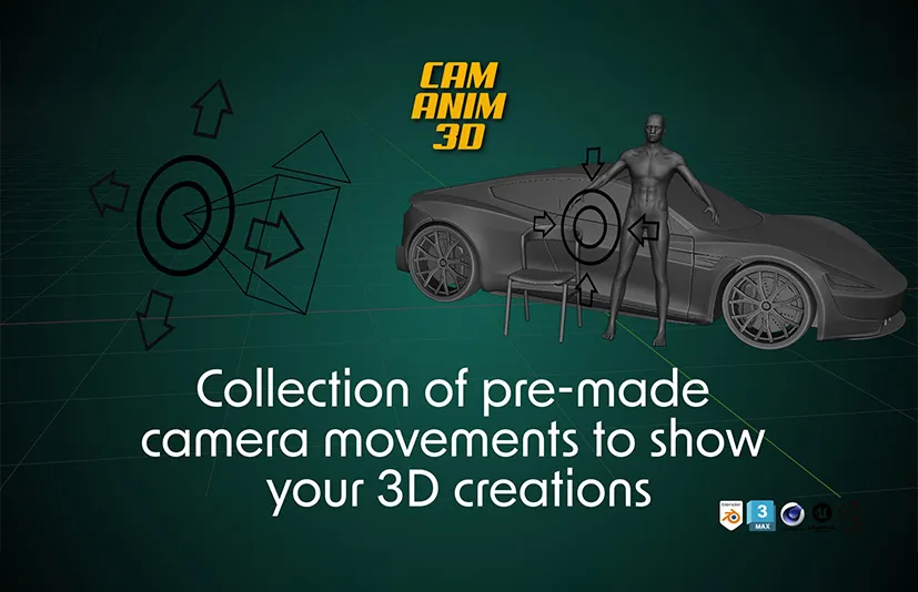 Blender摄像机动画资产预设 - Cam Anim 3D 087 Addon 5th update