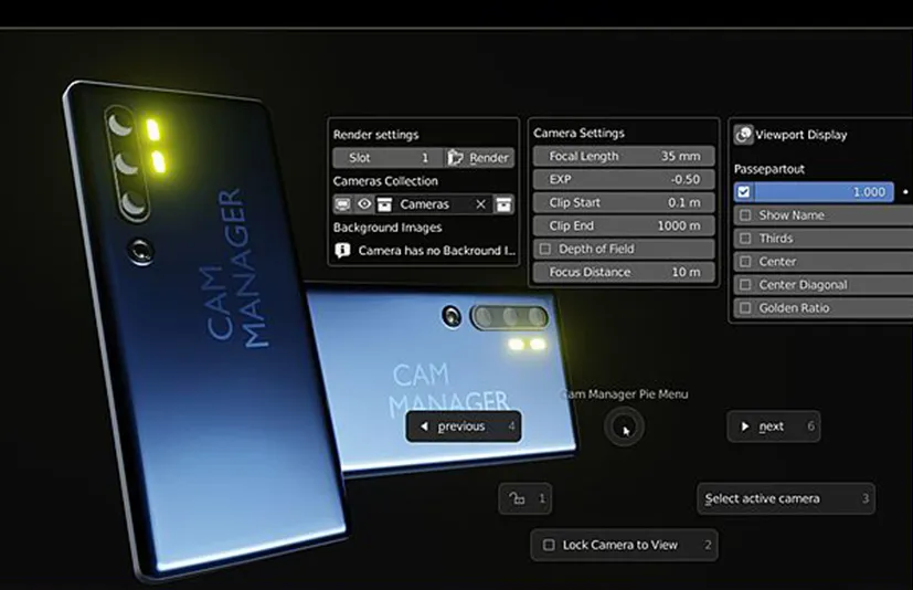 Blender多摄像机动画摄像机管理器插件 Camera Manager v1.1.1