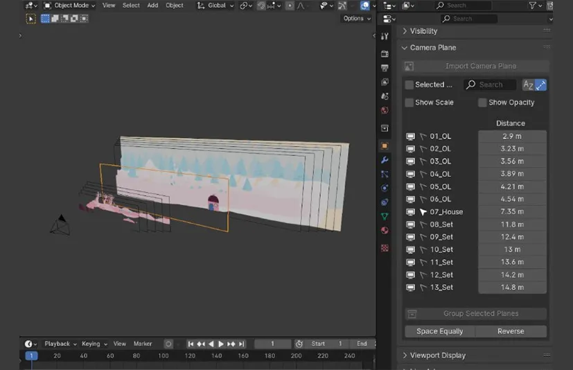 Blender摄像机图像参考绑定插件 - Camera Plane v1.15.0