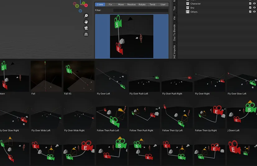 Blender摄像机动画插件 Camera Preset Generator v1.1.0