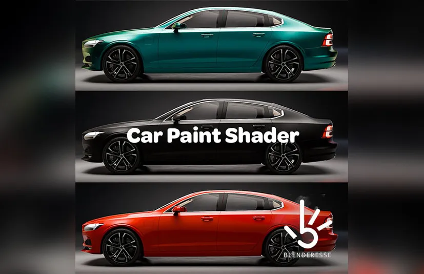 Blender车漆材质着色器 - Car Paint Shader for blender 4.0