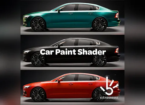 Blender车漆材质着色器 - Car Paint Shader for blender 4.0
