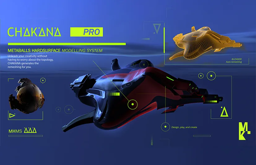 Blender流线型硬面模型建模插件 - Chakana Pro v1.0
