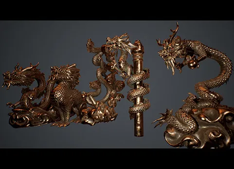中国龙雕像 - Chinese Dragon Statues