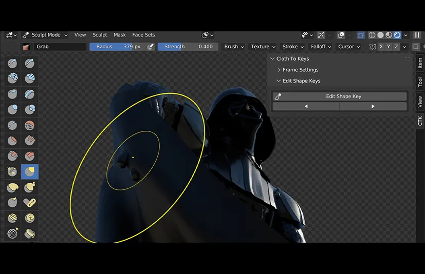 Blender布料修复插件 - Cloth To Shape Keys - Fix Cloth Animation