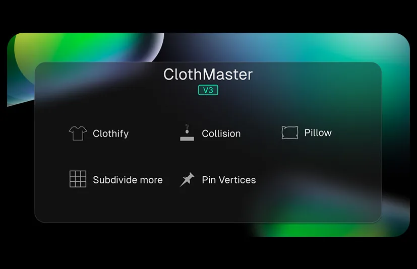Blender一键布料模拟 - Clothmaster(Cloth Simulation With 1 Click)