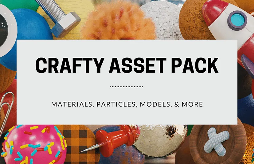 Blender常见材质预设资产 - Crafty Asset Pack