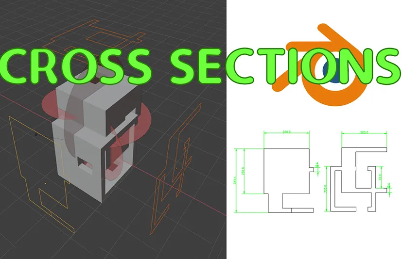 Blender横截面布尔插件 - Cross Section Maker v1.3