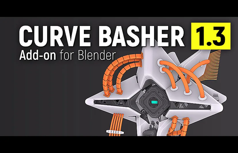 Blender三维电缆曲线生成插件 Curve Basher v1.4