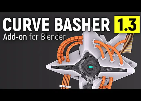 Blender三维电缆曲线生成插件 Curve Basher v1.4