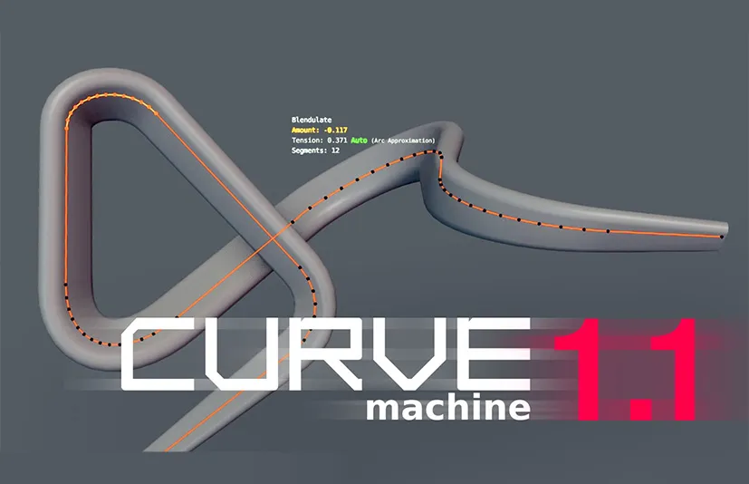 Blender拐角曲线节点编辑插件 - Curvemachine v1.3.0