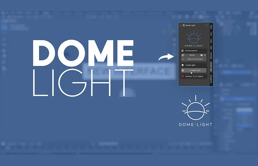 Blender穹顶天空打光渲染工具 - Dome Light v3