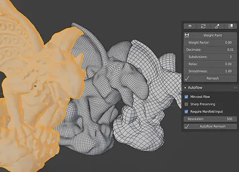 Blender拓扑插件 - Dynremesh v2.5.3