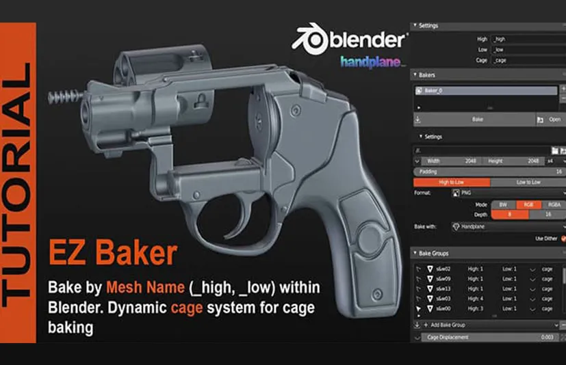 Blender多功能烘焙插件 - EZ Baker v1.0.3