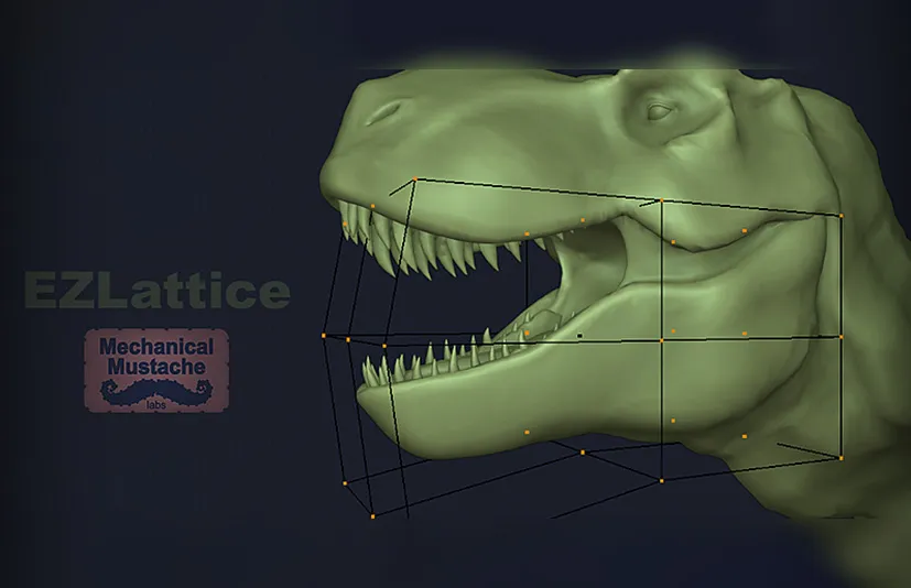 Blender网格晶格变形重塑模型插件 - EZLattice v1.36