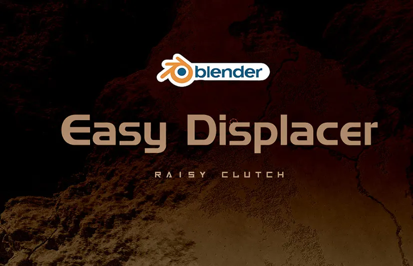 Blender一键置换贴图修改器节点地形插件 - Easy Displacer Addon v1.0
