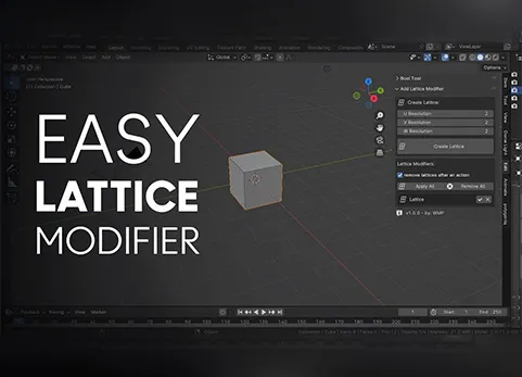 Blender简易晶格修改器插件 - Easy Lattice Modifier v1.0.2