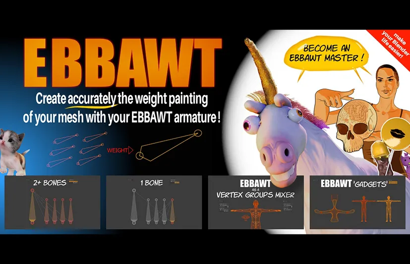 Blender角色绑定插件 - EBBAWT v1.0