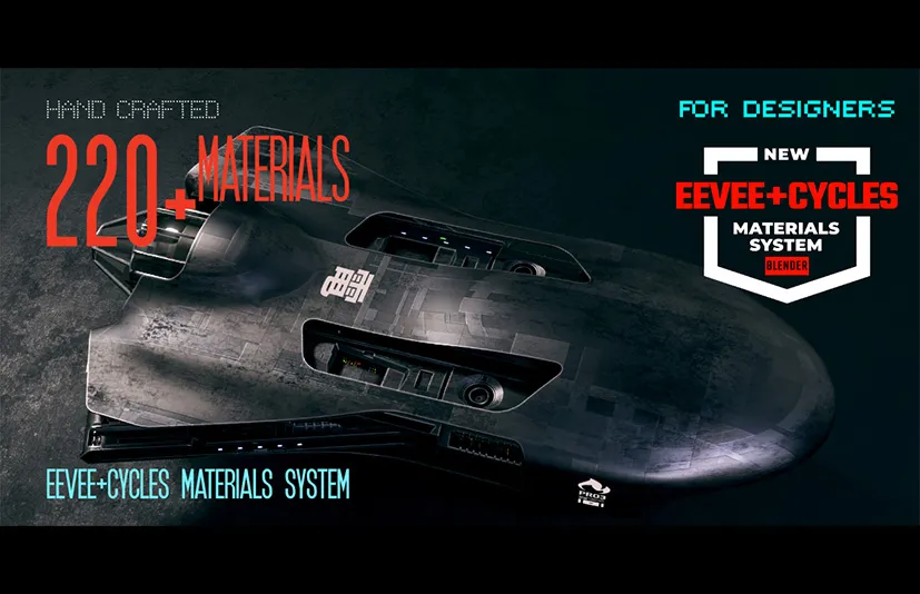 Blender真实材质预设插件材质插件 - Eevee + Cycles Materials System v9.3