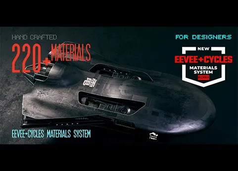 Blender真实材质预设插件材质插件 - Eevee + Cycles Materials System v9.3