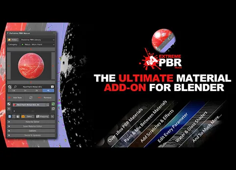 Blender插件 Extreme PBR Nexus 4.1.132 - 材质球1100+贴图合集