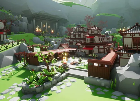 风格化日本建筑-Lowpoly Style Asia Environment