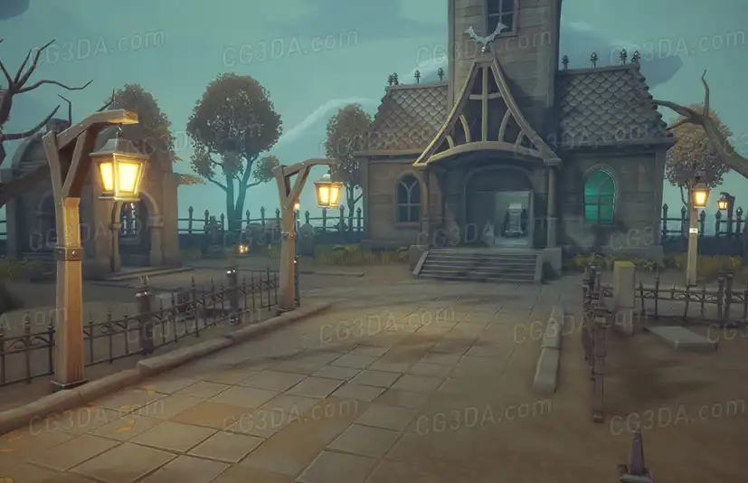 墓地场景-Stylized 