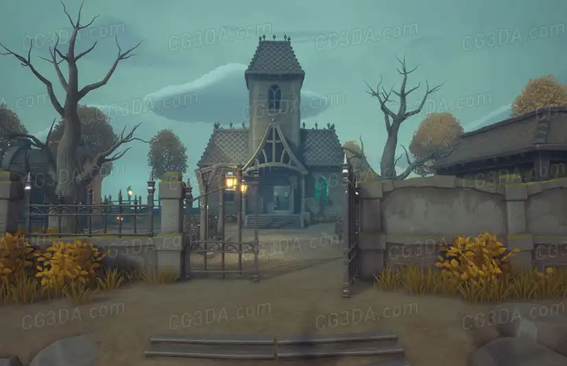 墓地场景-Stylized 