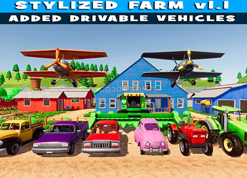 农场建筑-Stylized Farm Village