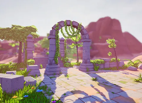 沙漠绿洲-Stylized Desert