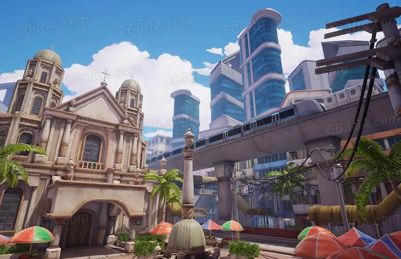 现代都市马尼拉-Stylized City Environment: Manila