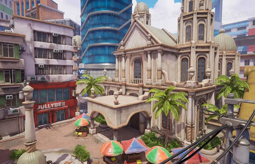 现代都市马尼拉-Stylized City Environment: Manila