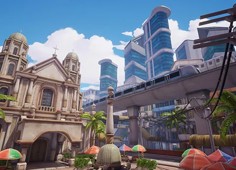 现代都市马尼拉-Stylized City Environment: Manila