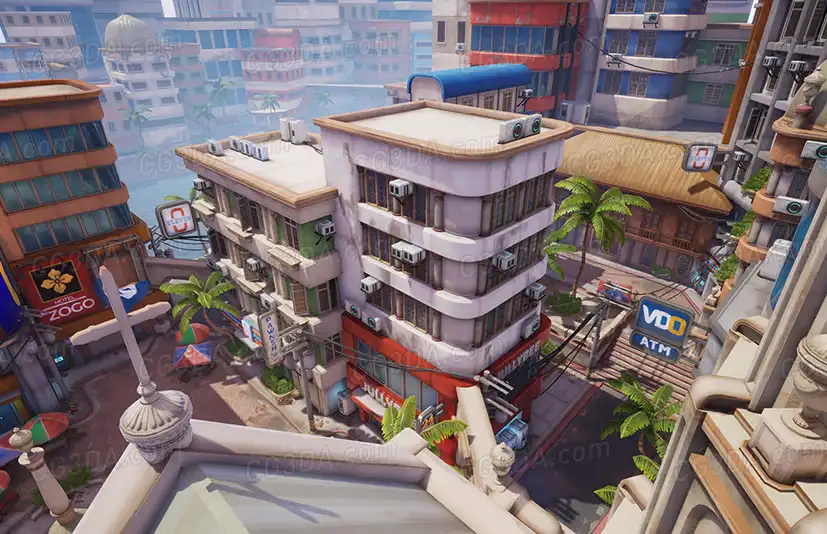 现代都市马尼拉-Stylized City Environment: Manila
