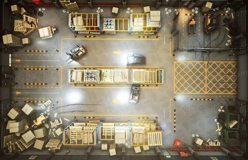 工业仓库-Stylized Warehouse