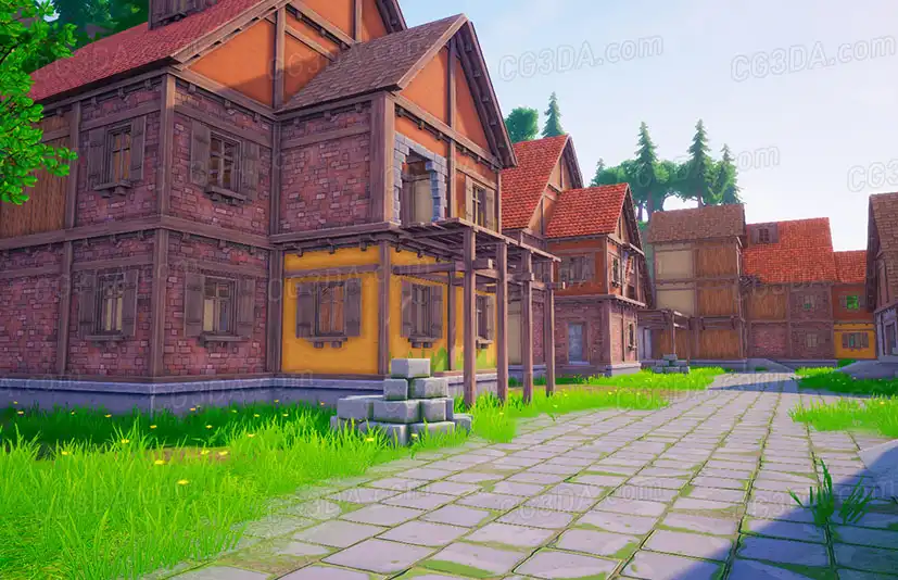 中世纪村庄-Stylized Village