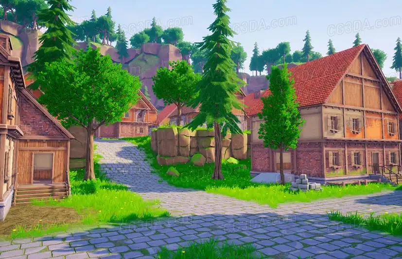 中世纪村庄-Stylized Village