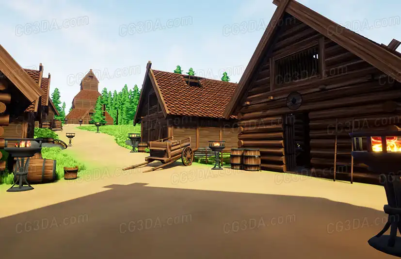 维京村落-Stylized Viking Environment Pack (Modular Structure)
