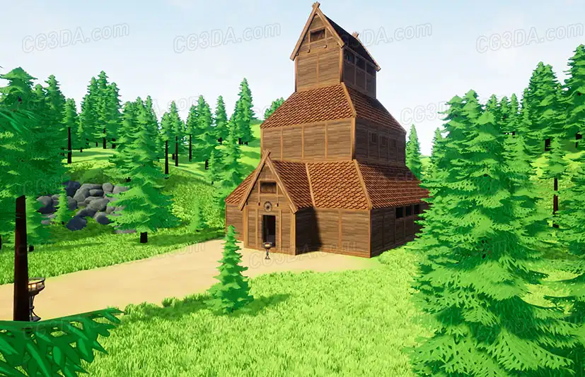 维京村落-Stylized Viking Environment Pack (Modular Structure)