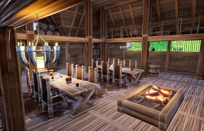 维京村落-Stylized Viking Environment Pack (Modular Structure)
