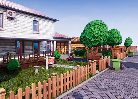 美式住宅/庭院-Stylized Town Assets Pack