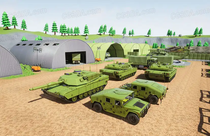 沙漠军事基地-Stylized Military Base