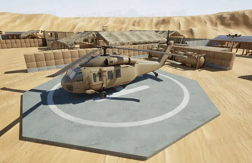 沙漠军事基地-Stylized Military Base