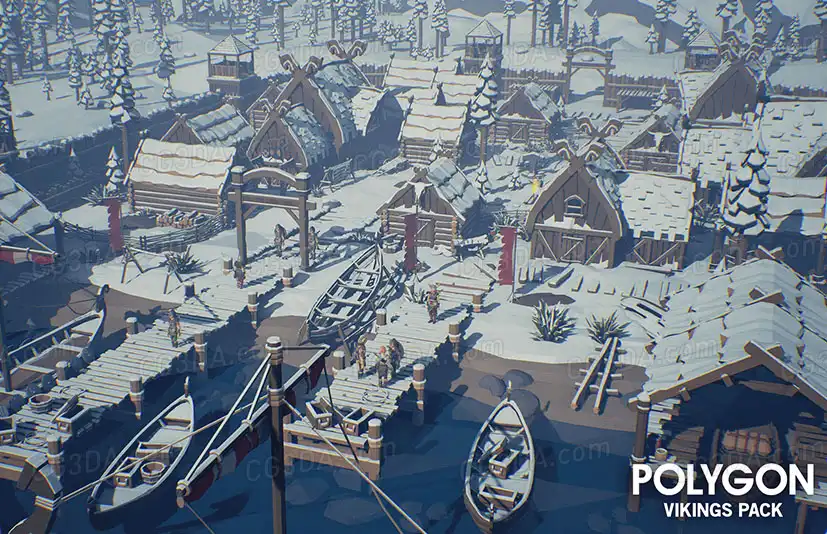 海盗村庄-POLYGON Vikings Pack