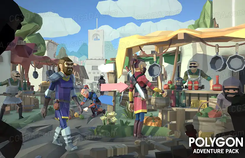 中世纪维京城镇-POLYGON Adventure Pack