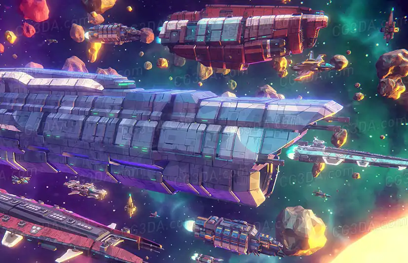 太空战争-POLYGON - Sci-fi Space Pack