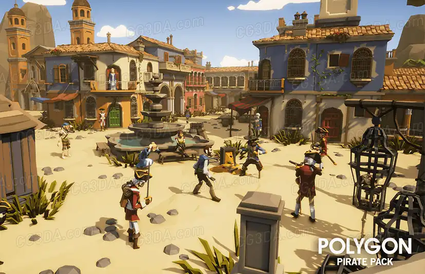 中世纪港口城市-POLYGON - Pirate Pack