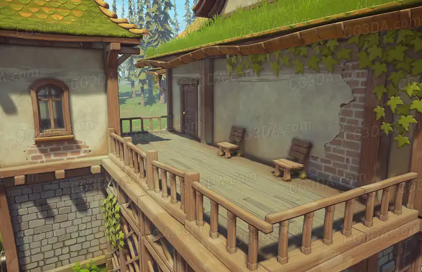 中世纪房屋-Stylized Medieval House