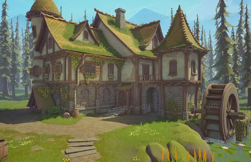 中世纪房屋-Stylized Medieval House