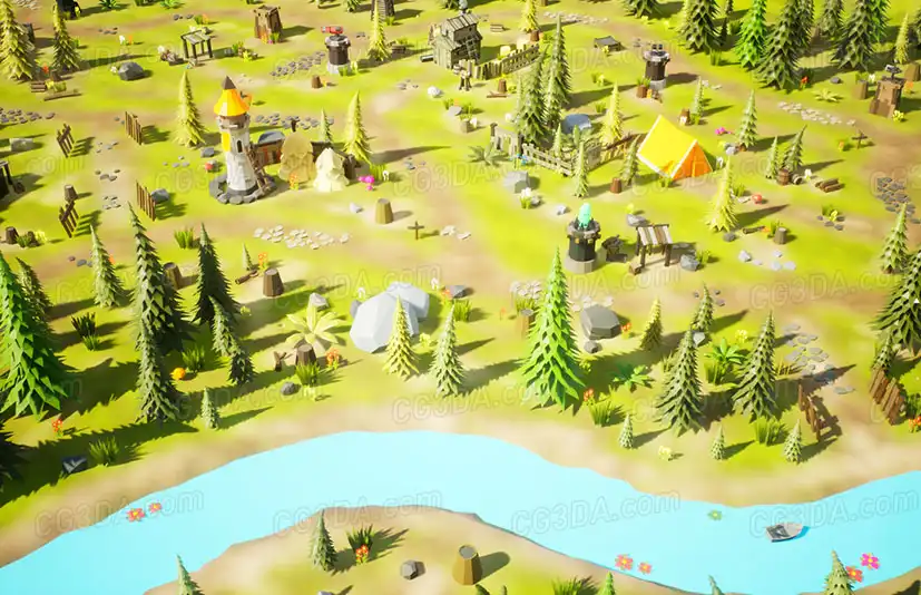 塔防关卡-Low Poly Tower Defense
